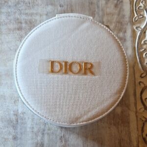 Christian Dior Round Vanity / Jewelry Case – Ivory – NEW